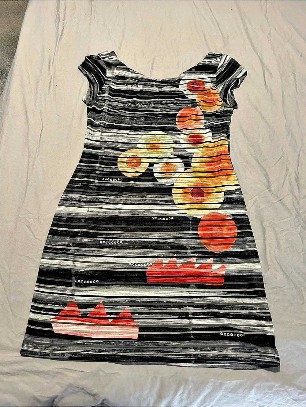 Desigual Abstract Print Mini Dress Size Large Like New